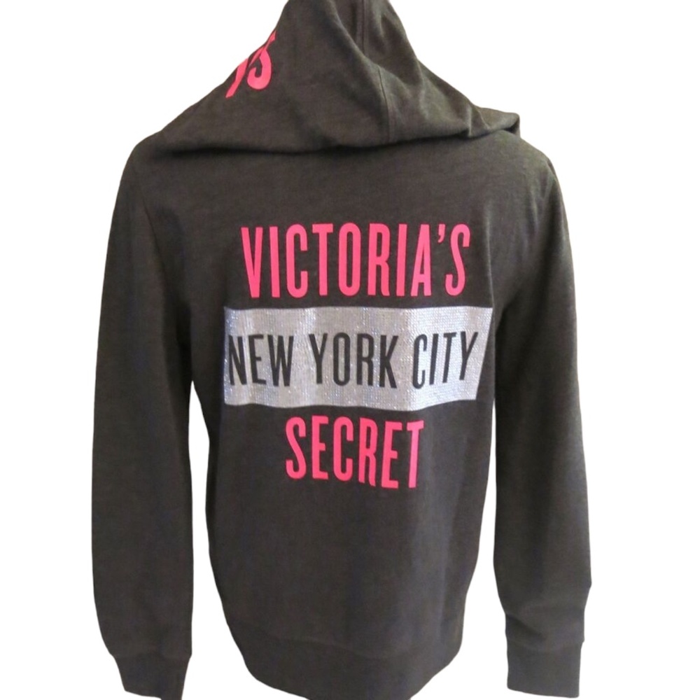 Victoria's Secret New York City Full Zip Hoodie Sweatshirt SMALL